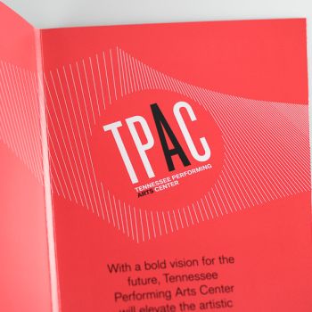 Tennessee Performing Arts Center donor campaign presentation folders